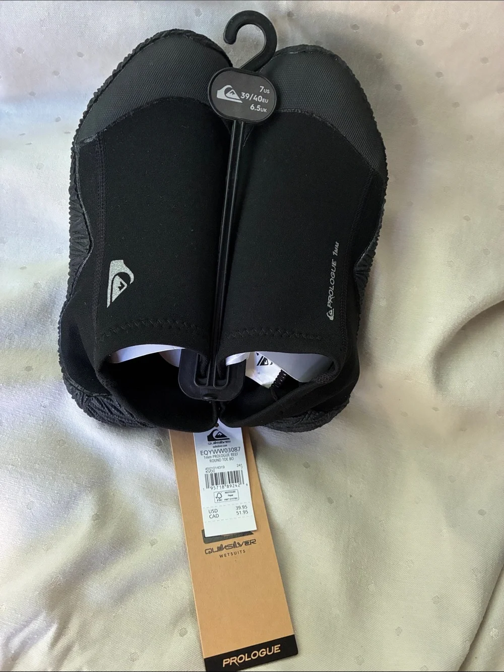 Quiksilver Black Prologue Slip-On Neoprene Water Shoes